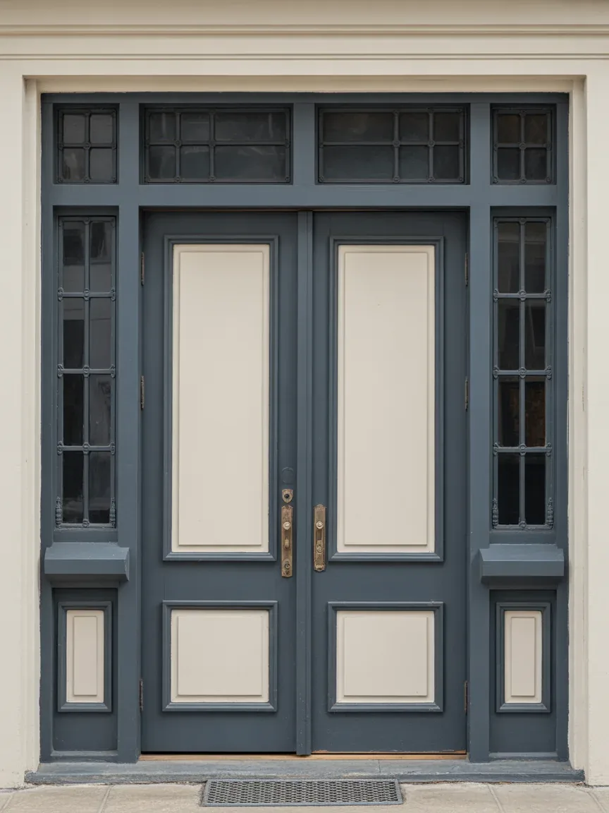 18. Double Doors With Contrasting Frames 18. Double Doors With Contrasting Frames