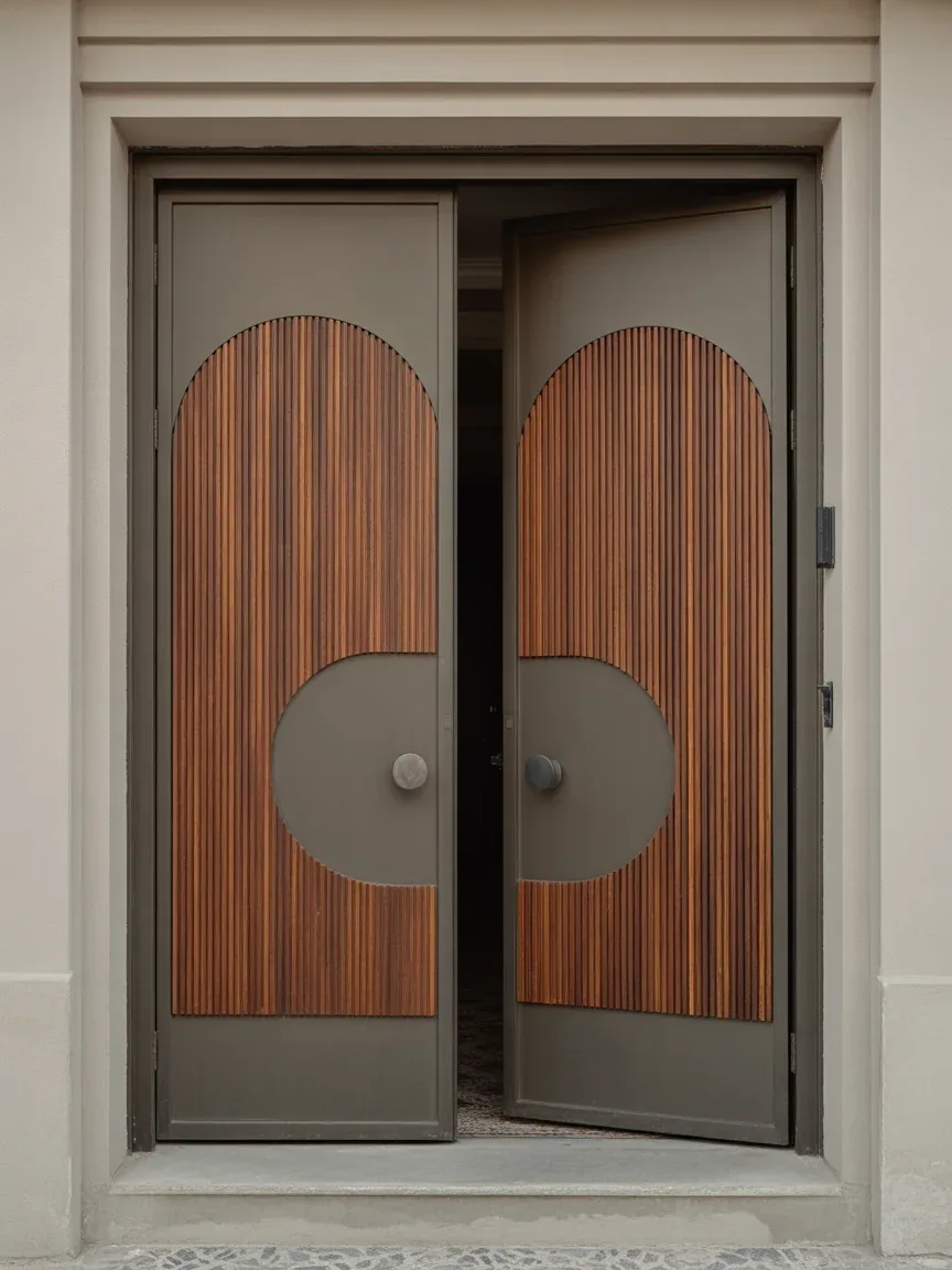 20. Double Doors With Mixed Materials 20. Double Doors With Mixed Materials