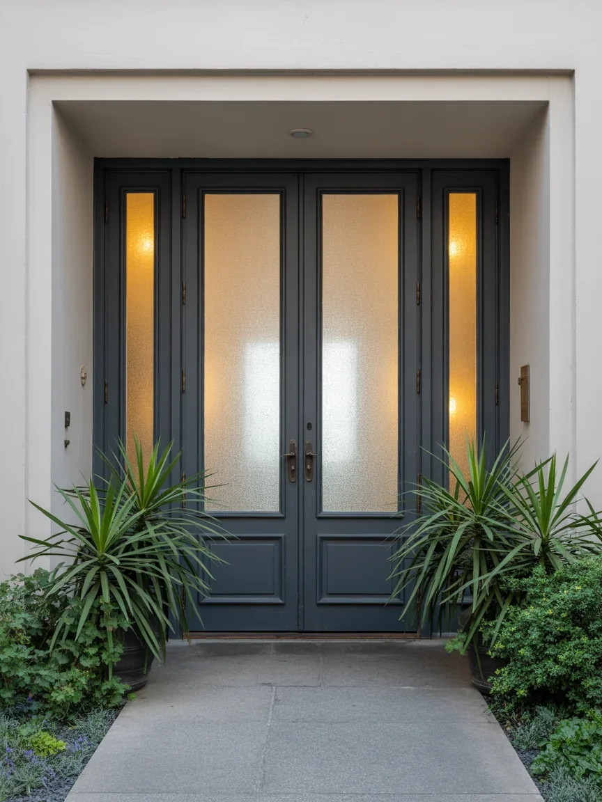 10. Double Doors With Side Glass Panels 10. Double Doors With Side Glass Panels