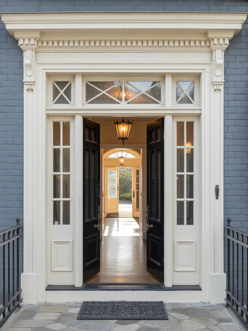 18. Double Doors With Sidelights and Transom 18. Double Doors With Sidelights and Transom