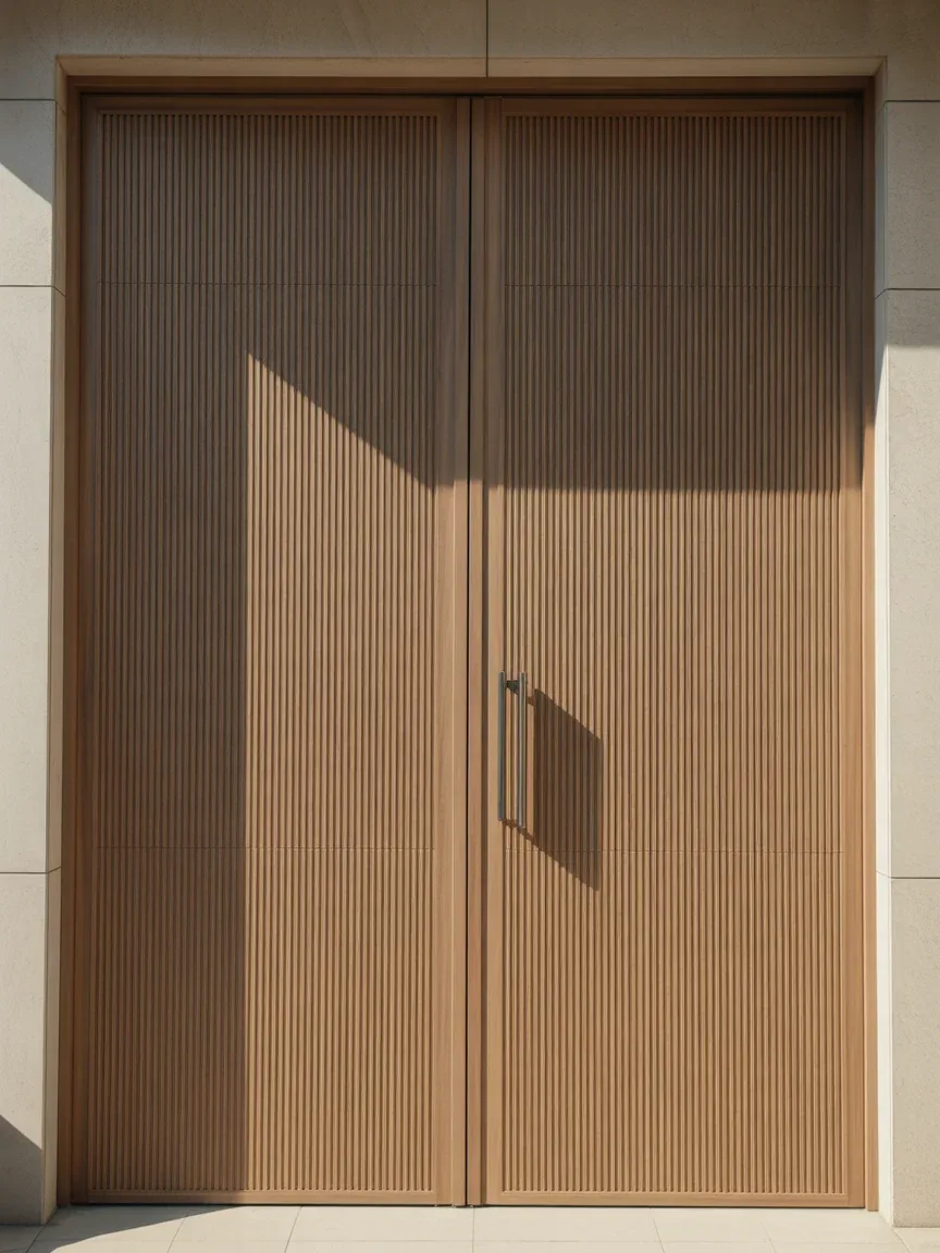 16. Double Doors With Vertical Slats 16. Double Doors With Vertical Slats