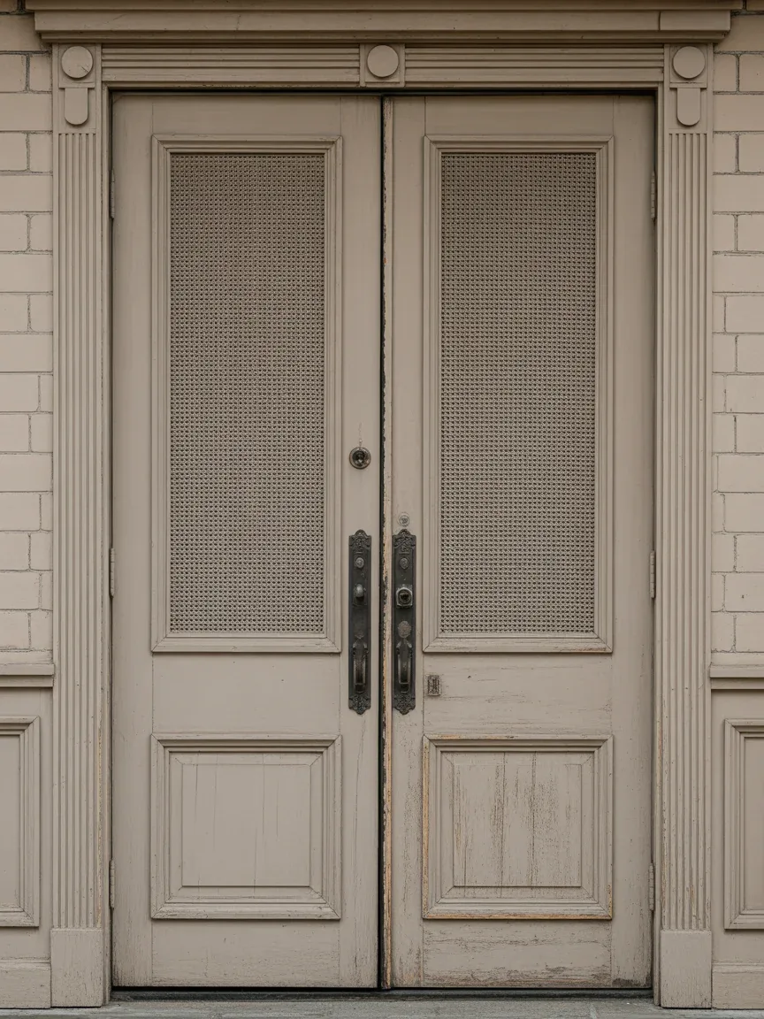 21. Double Doors With Vintage Charm 21. Double Doors With Vintage Charm