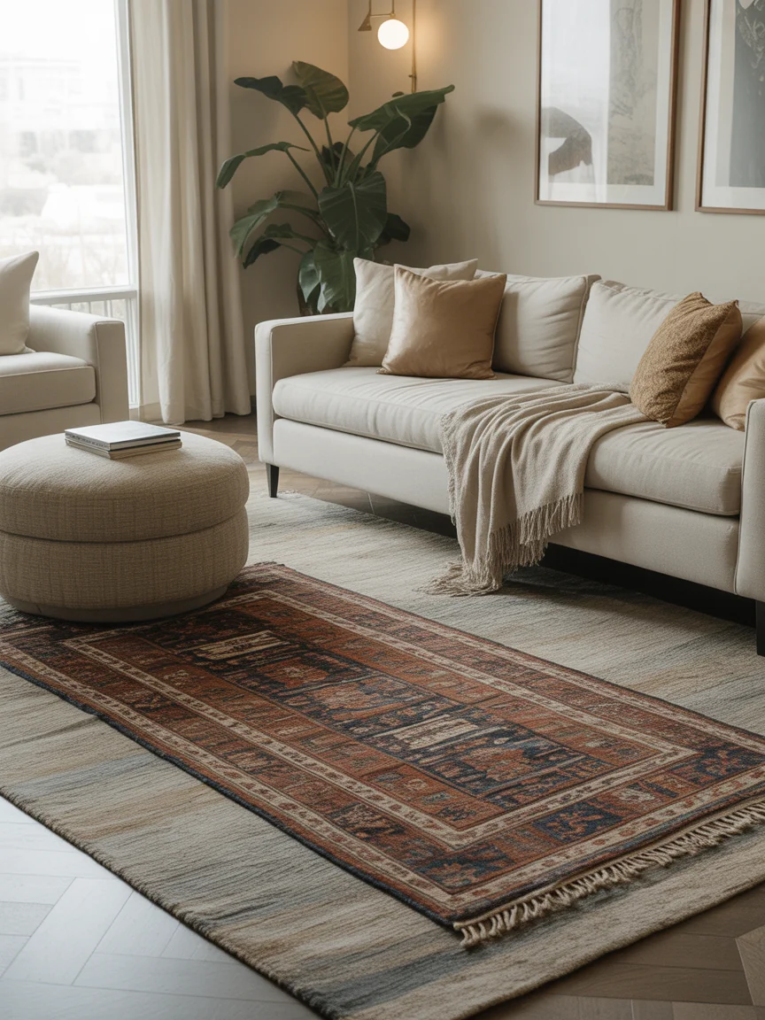 4. Double Rug Layering for Depth