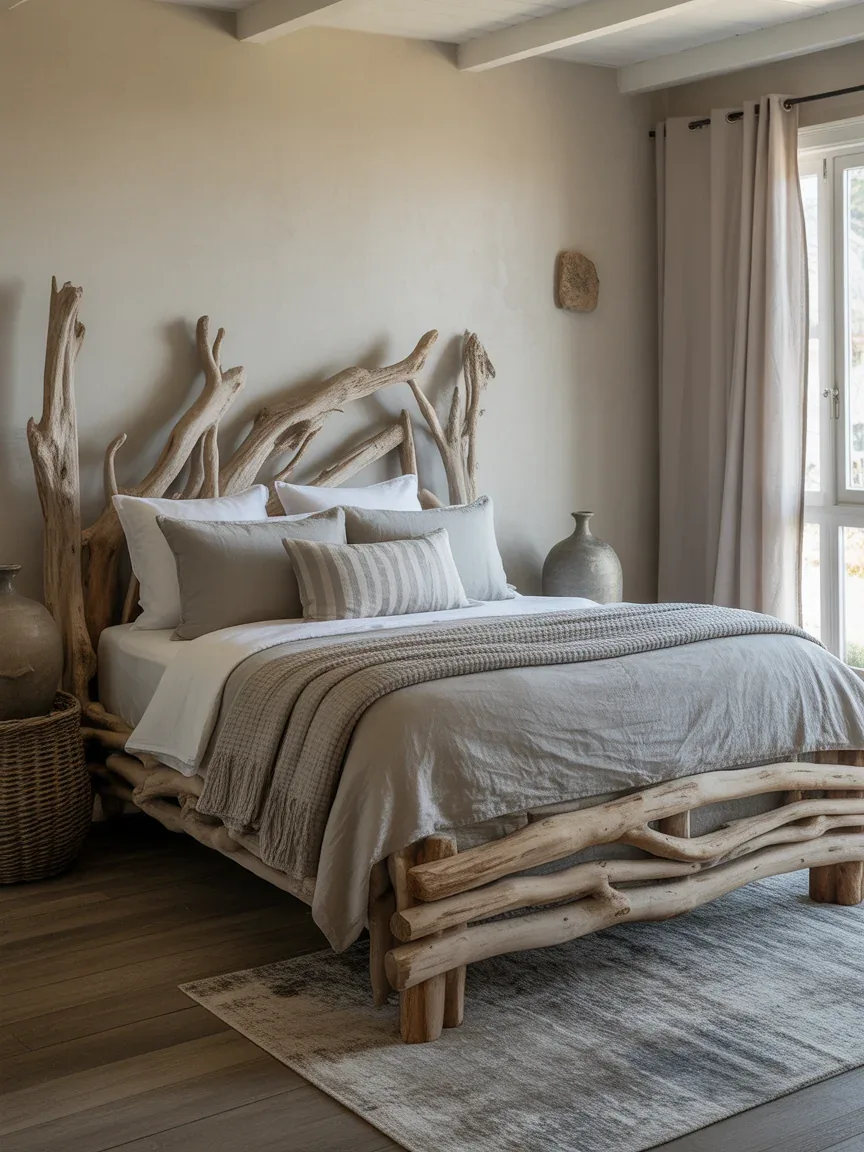 2. Driftwood-Inspired Rustic Coastal Bedroom 2. Driftwood-Inspired Rustic Coastal Bedroom
