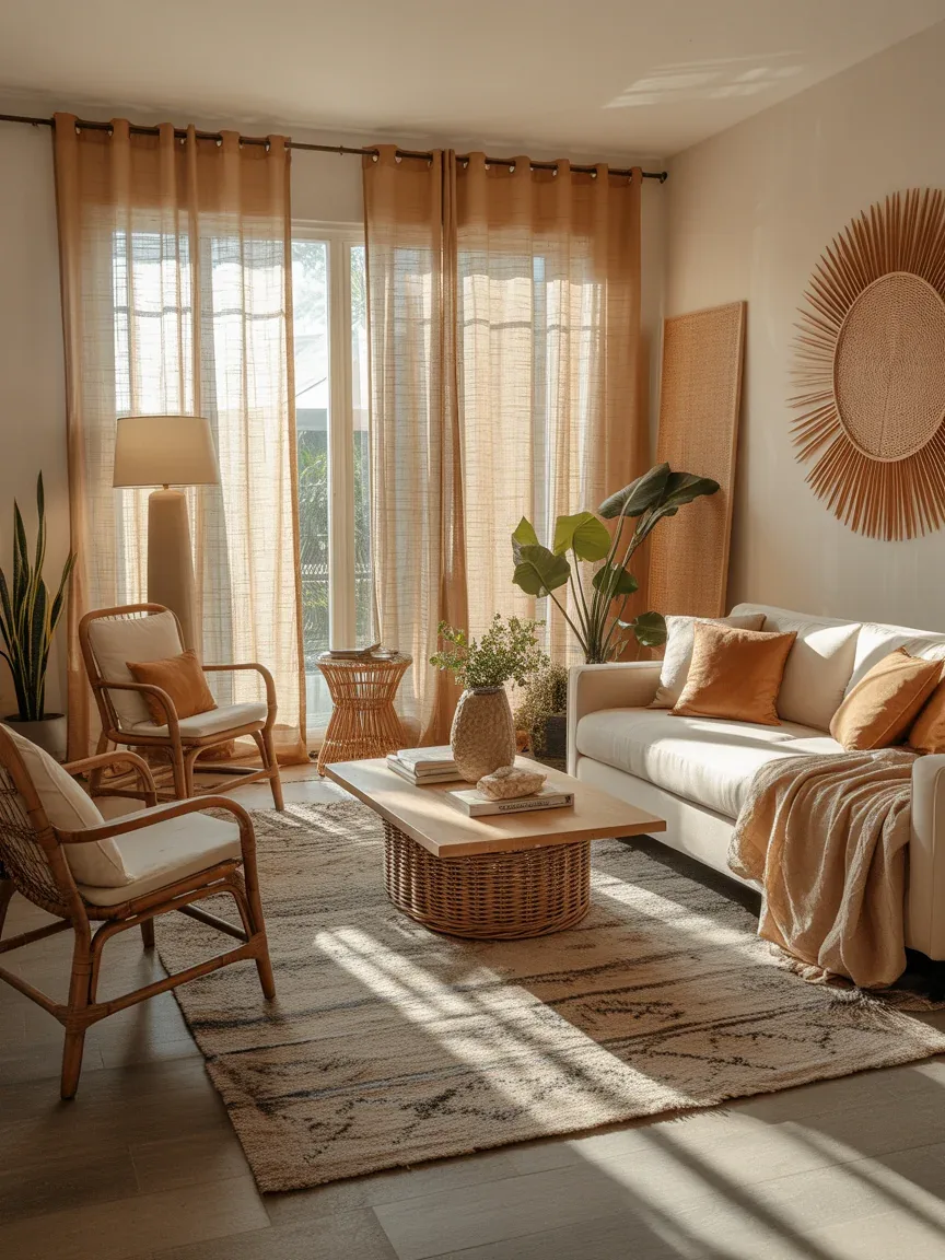 7. Earthy Boho Luxe With Textured Fabrics 7. Earthy Boho Luxe With Textured Fabrics