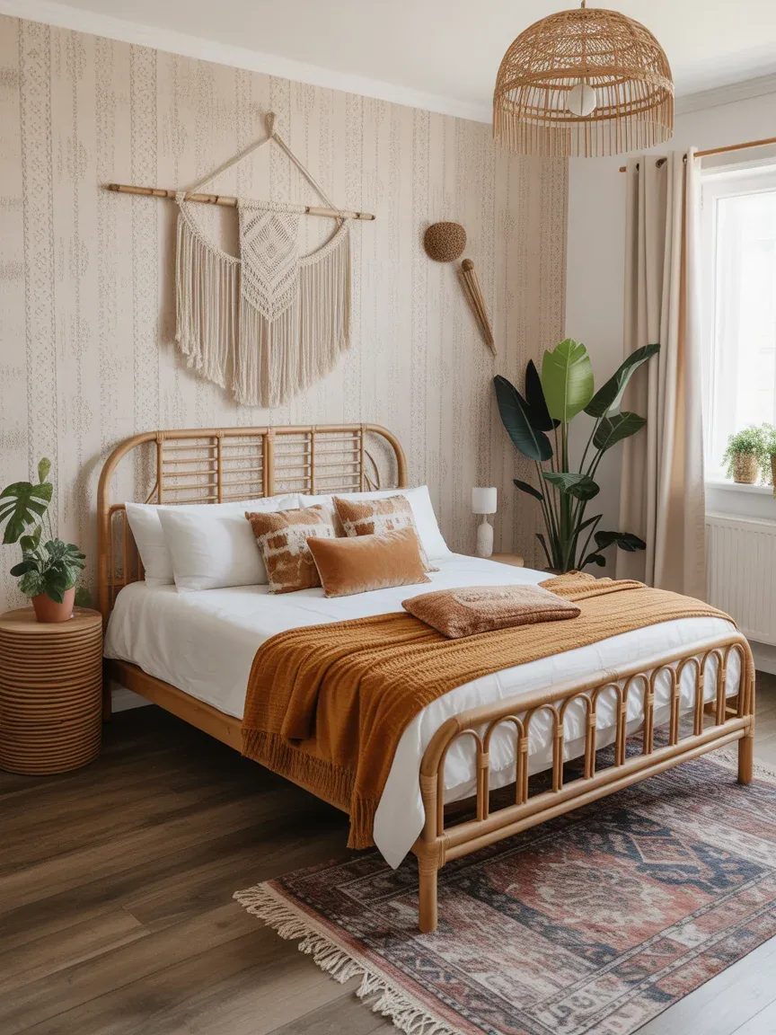 11. Earthy Boho Retreat With Tribal Patterns 11. Earthy Boho Retreat With Tribal Patterns