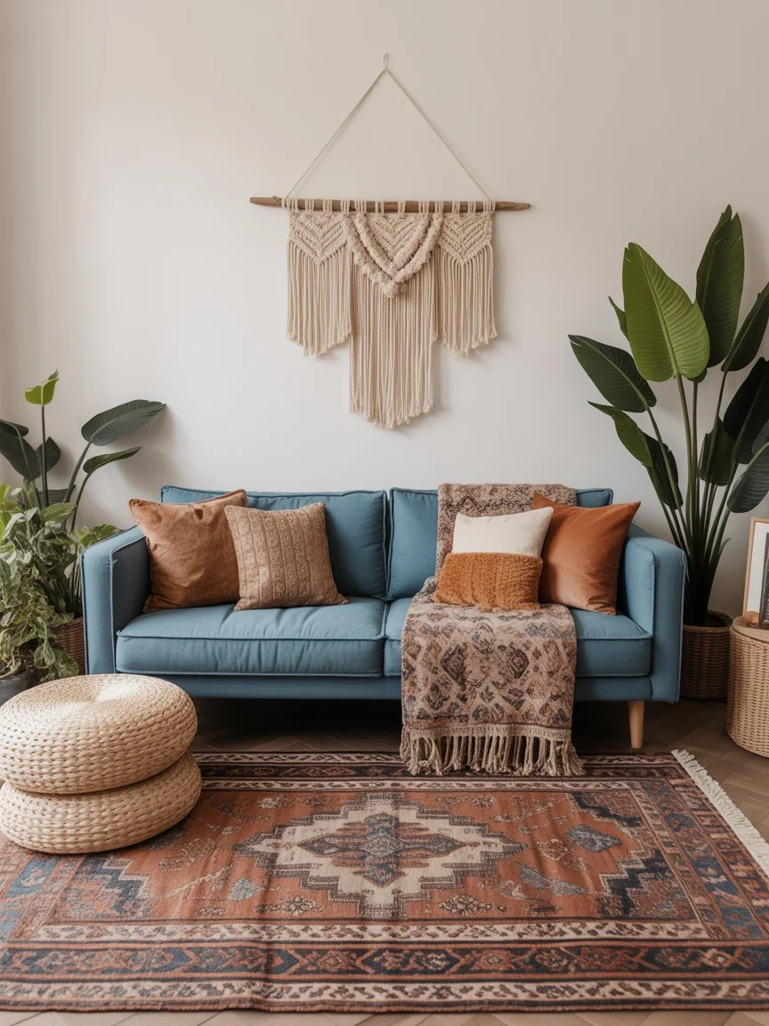 5. Earthy Boho With Layered Textures