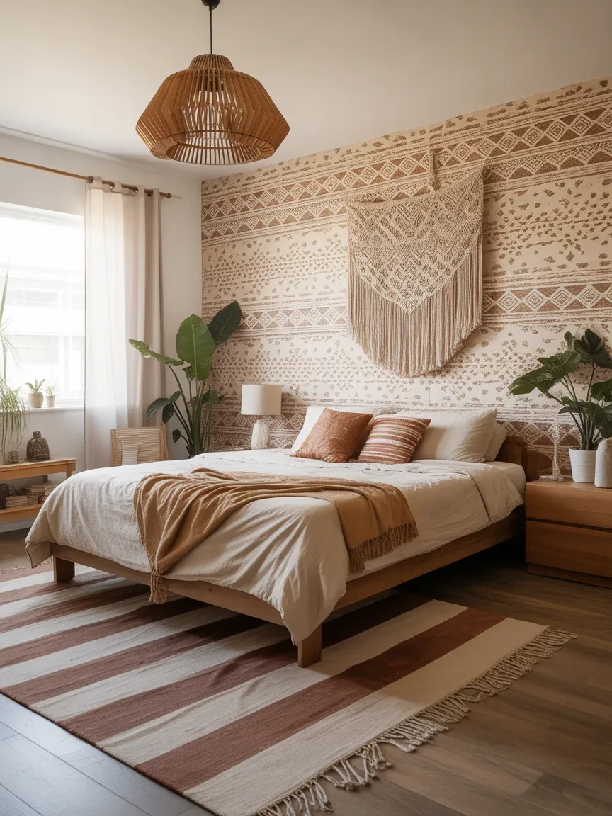 10. Earthy Boho With Tribal Pattern Wallpaper 10. Earthy Boho With Tribal Pattern Wallpaper