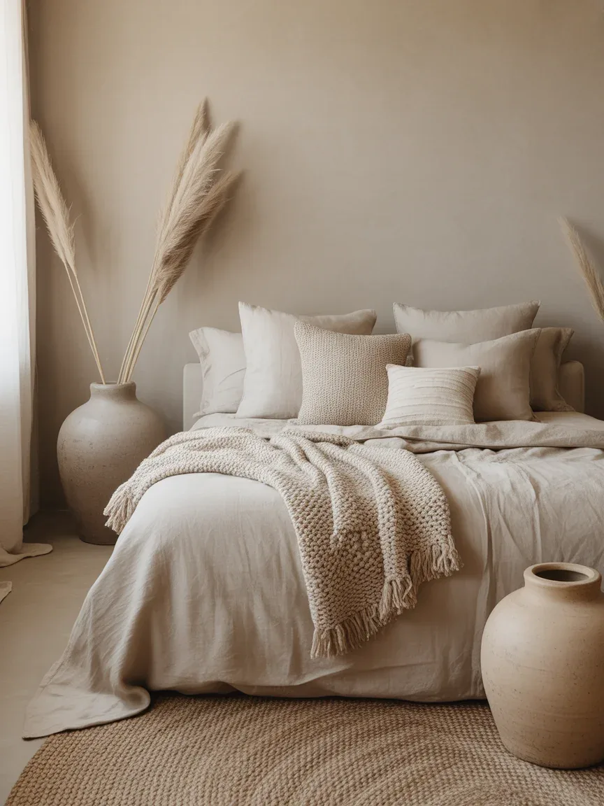 1. Earthy Neutrals With Layered Textiles 1. Earthy Neutrals With Layered Textiles