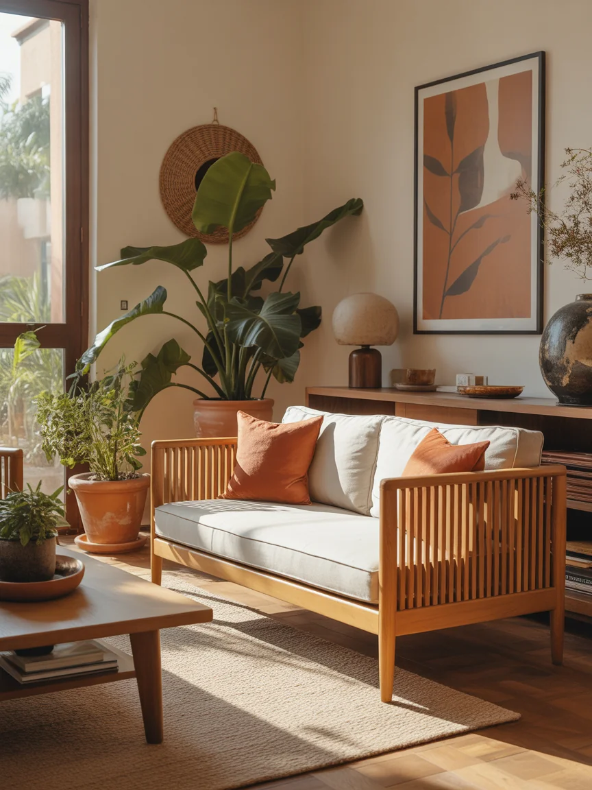 4. Earthy Organic Mid Century