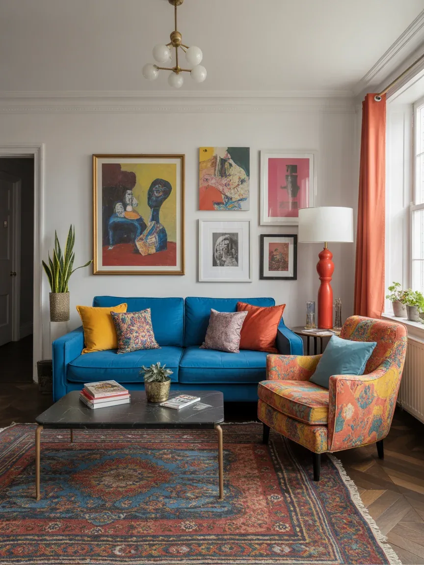 9. Eclectic Color Explosion With Blue Anchor 9. Eclectic Color Explosion With Blue Anchor