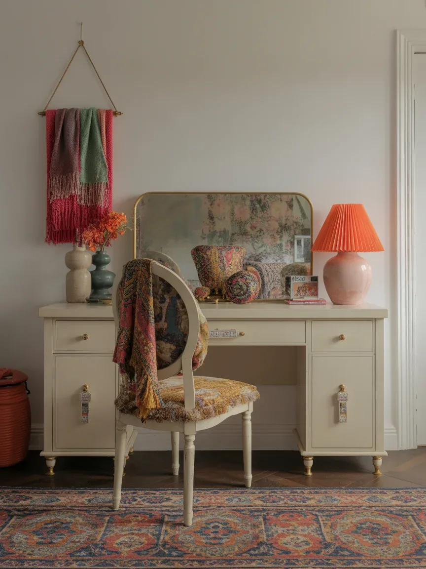 19. Eclectic Mix-And-Match Vanity 19. Eclectic Mix-And-Match Vanity