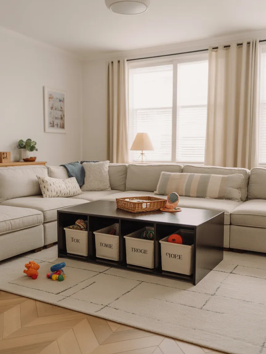 9. Family-Friendly Living Room With Smart Storage Zones 9. Family-Friendly Living Room With Smart Storage Zones