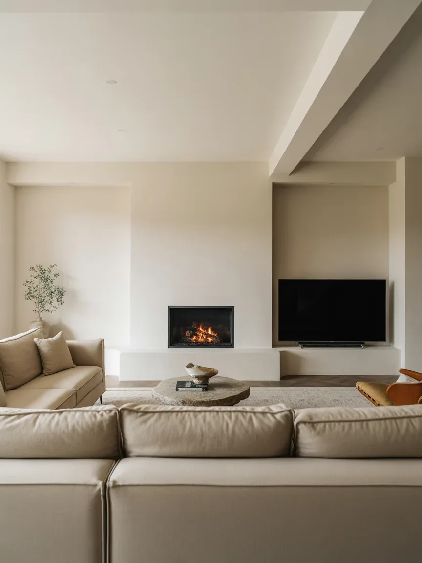 8. Fireplace Below, TV on Adjacent Wall 8. Fireplace Below, TV on Adjacent Wall