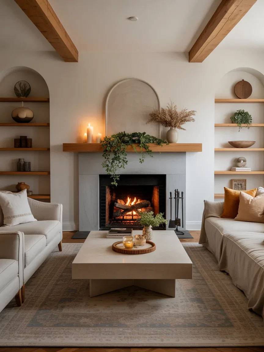 4. Fireplace-Centered Cozy Hub 4. Fireplace-Centered Cozy Hub
