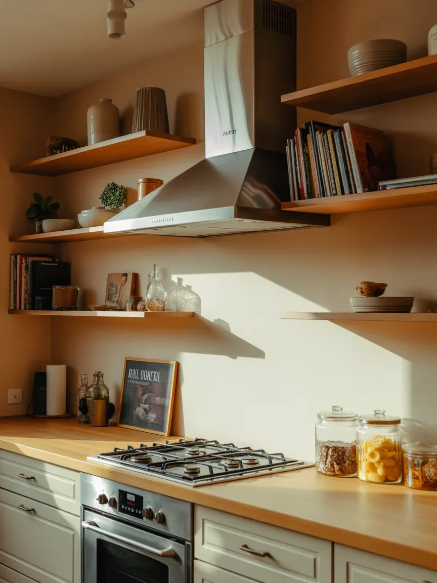 17. Floating Shelf Integrated Hood 17. Floating Shelf Integrated Hood
