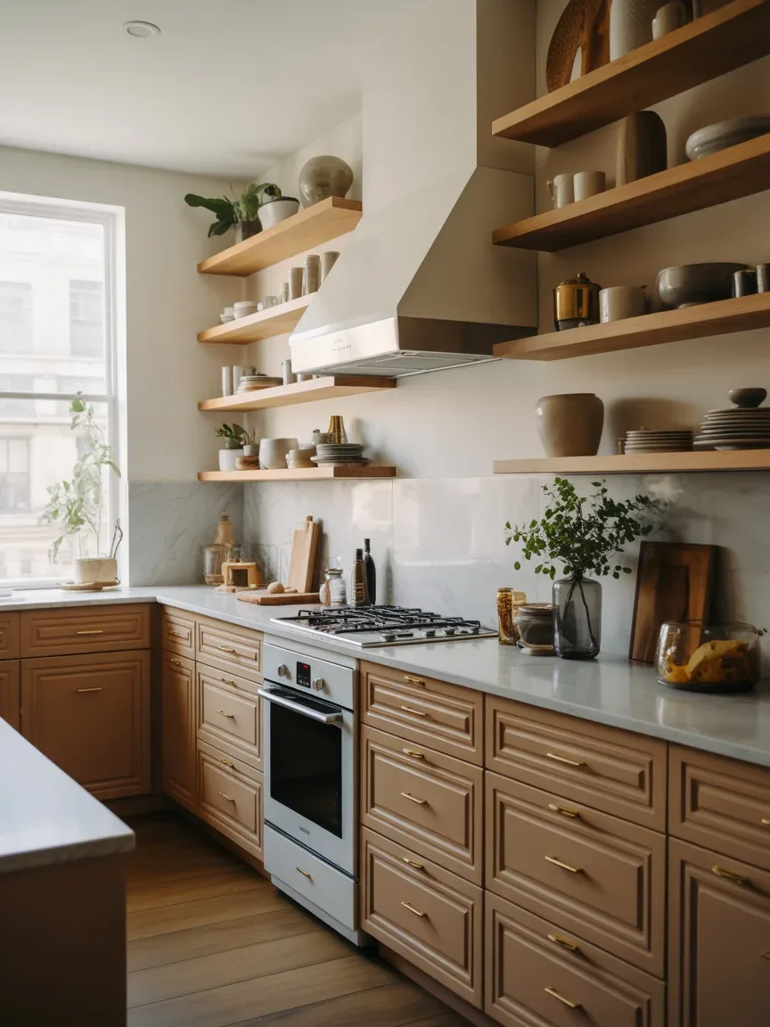 Floating Shelves Vs Cabinets: What Works Best in an Open Shelf Kitchen?