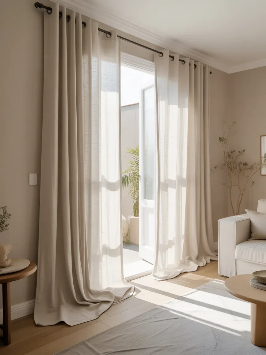 1. Floor-To-Ceiling Linen Elegance 1. Floor-To-Ceiling Linen Elegance