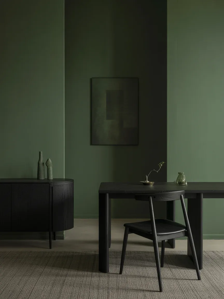 18. Forest Green and Black Dramatic Depth 18. Forest Green and Black Dramatic Depth