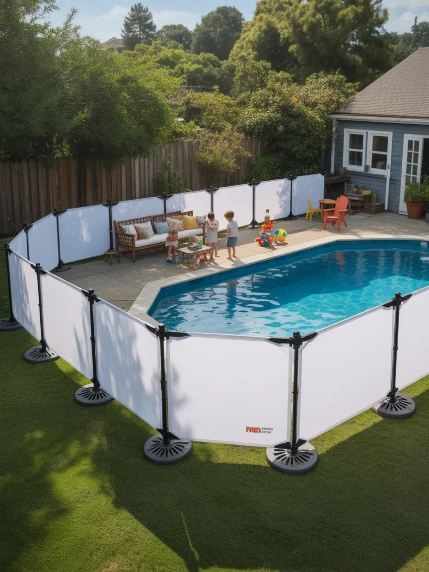 4. Freestanding Weighted Fence Panels for No-Drill Installations 4. Freestanding Weighted Fence Panels for No-Drill Installations