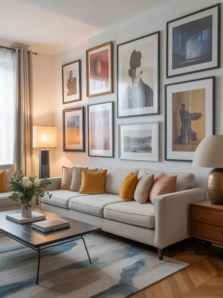 7. Gallery Wall That Commands Attention 7. Gallery Wall That Commands Attention