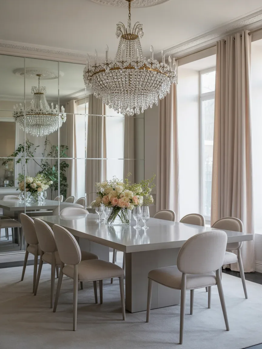 4. Glam Dining Room With Crystal Elegance 4. Glam Dining Room With Crystal Elegance