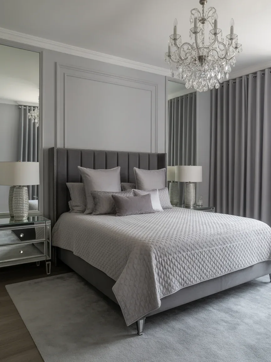 7. Glam Grey Luxe Bedroom 7. Glam Grey Luxe Bedroom