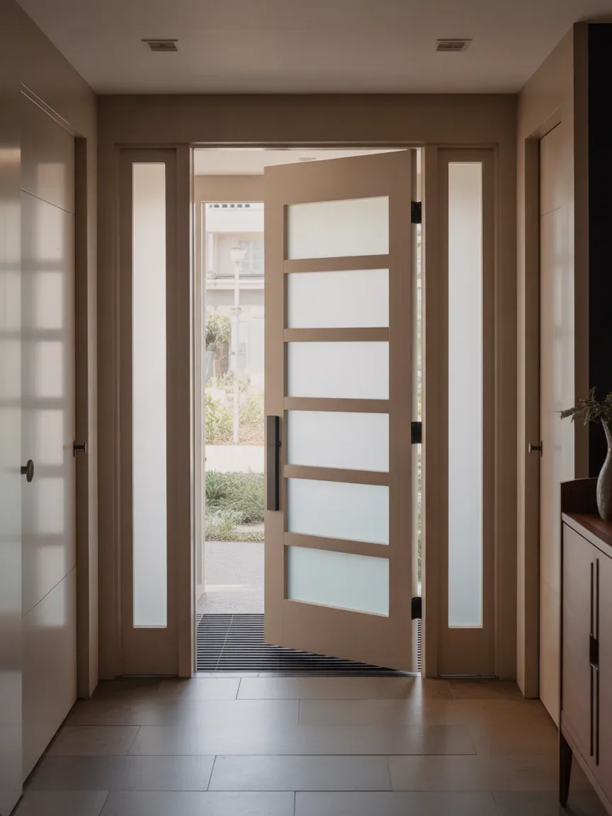 3. Glass Panel Door With Frosted Privacy 3. Glass Panel Door With Frosted Privacy