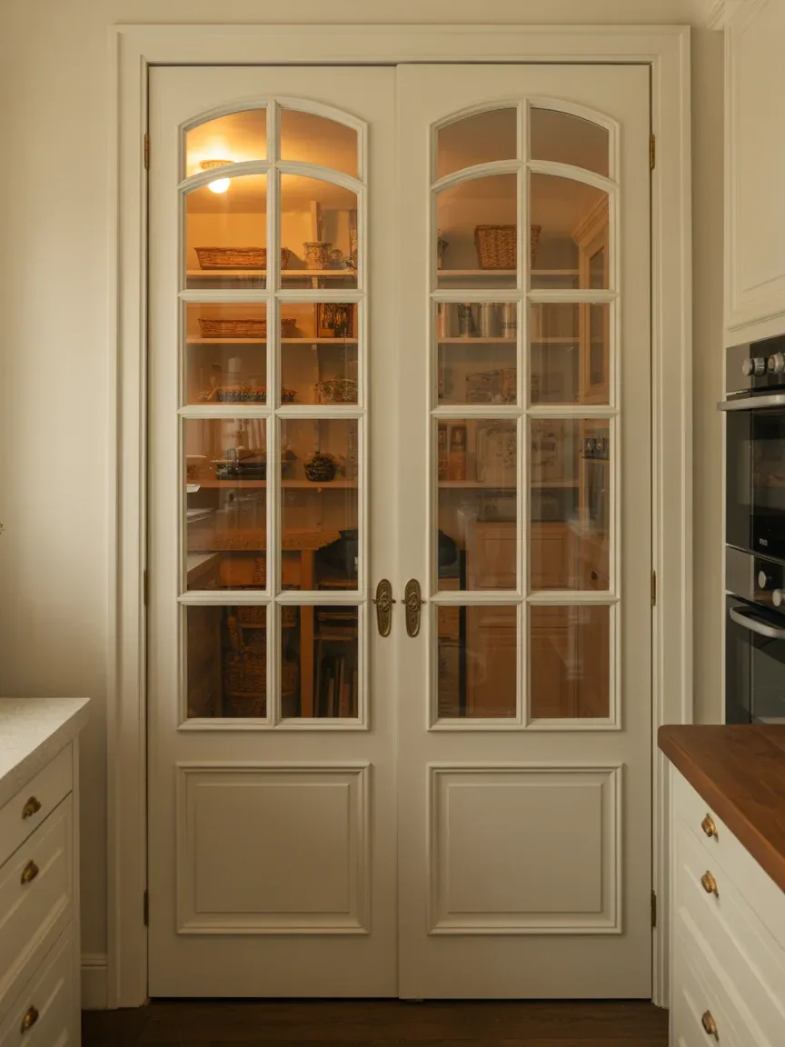 6. Glass Paneled French Pantry Doors 6. Glass Paneled French Pantry Doors