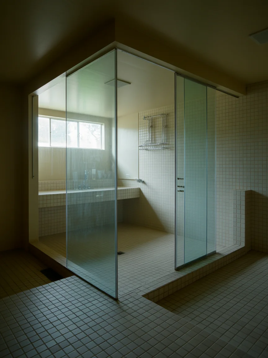4. Glass-Enclosed Shower Focus