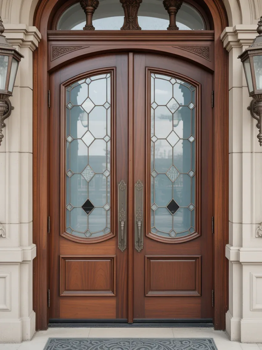 19. Grand Mahogany Estate Double Doors 19. Grand Mahogany Estate Double Doors