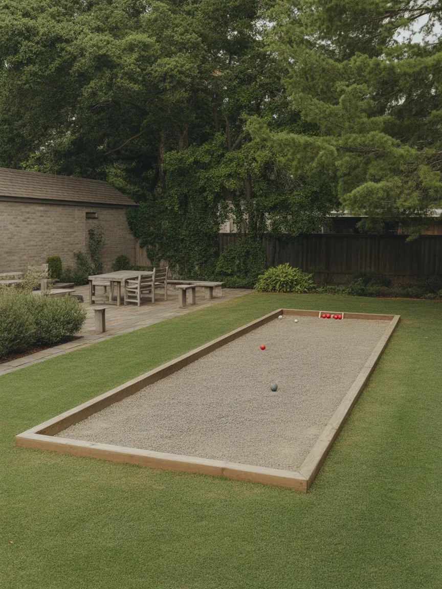 21. Gravel Bocce Court Or Lawn Game Zone 21. Gravel Bocce Court Or Lawn Game Zone