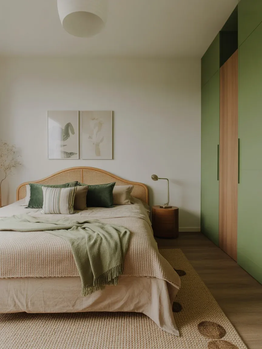 22. Green And Wood Harmony Bedroom 22. Green And Wood Harmony Bedroom