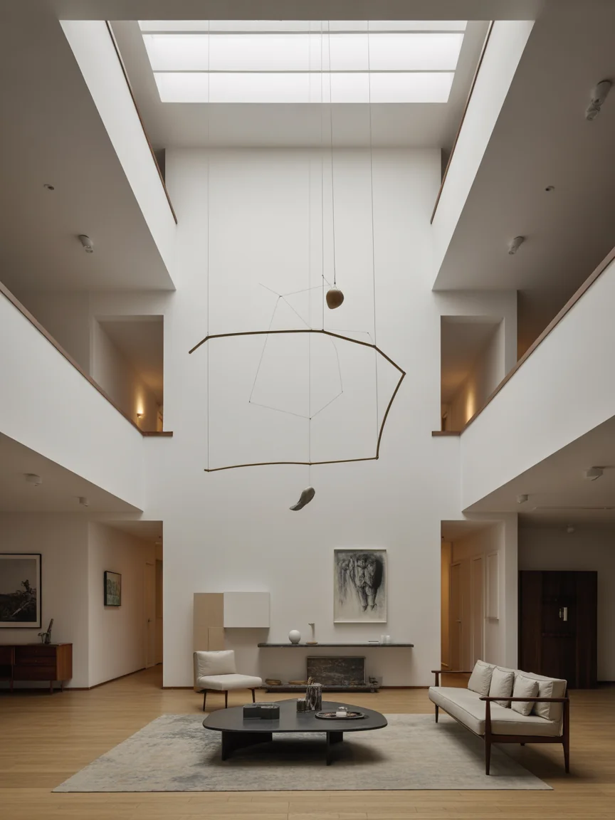 14. Hanging Art Installation for Vertical Impact