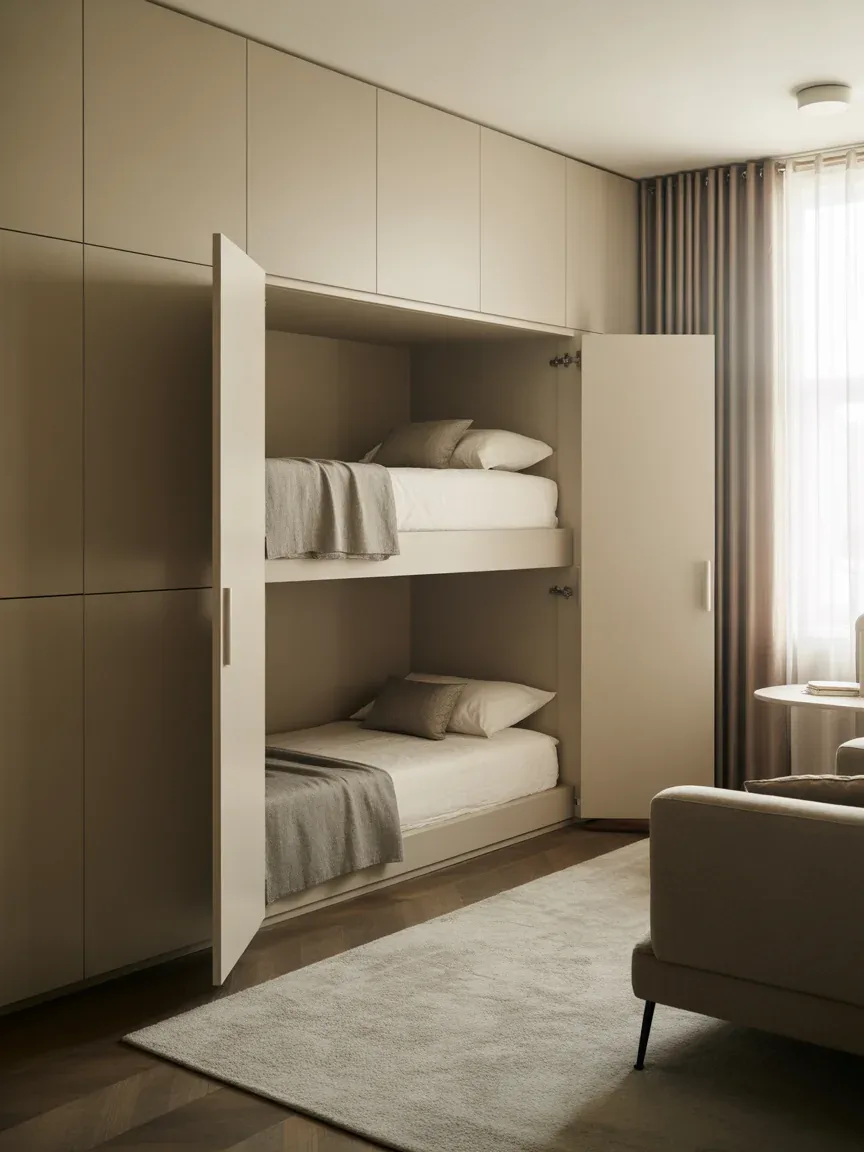 Hidden Bunk Beds: The Ultimate Space Illusion Hidden Bunk Beds: The Ultimate Space Illusion