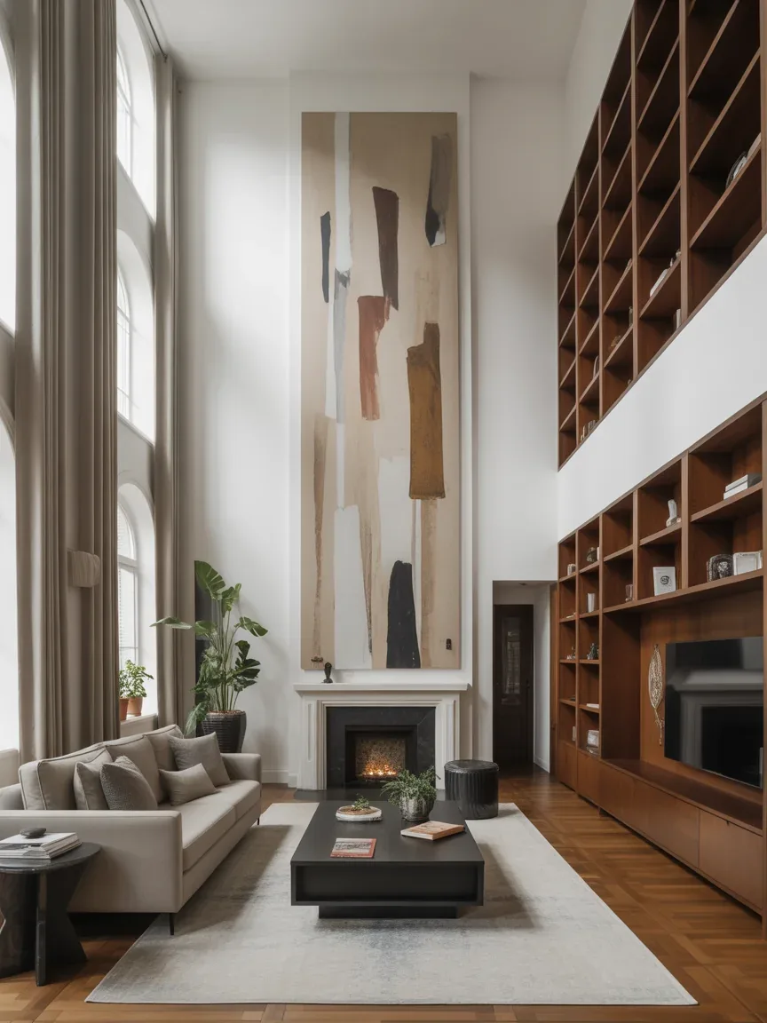6. High-Ceiling Drama With Vertical Decor 6. High-Ceiling Drama With Vertical Decor