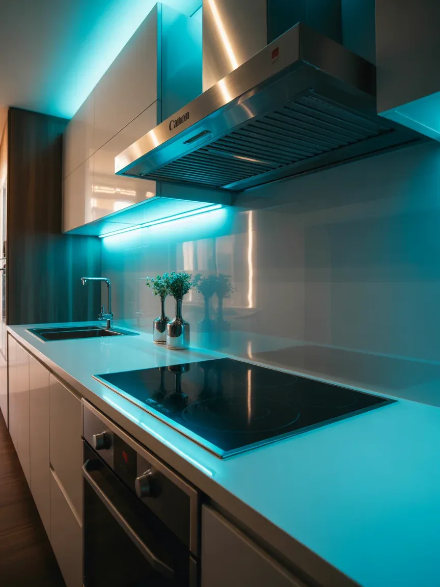 15. High-Gloss Futuristic Chrome Hood 15. High-Gloss Futuristic Chrome Hood