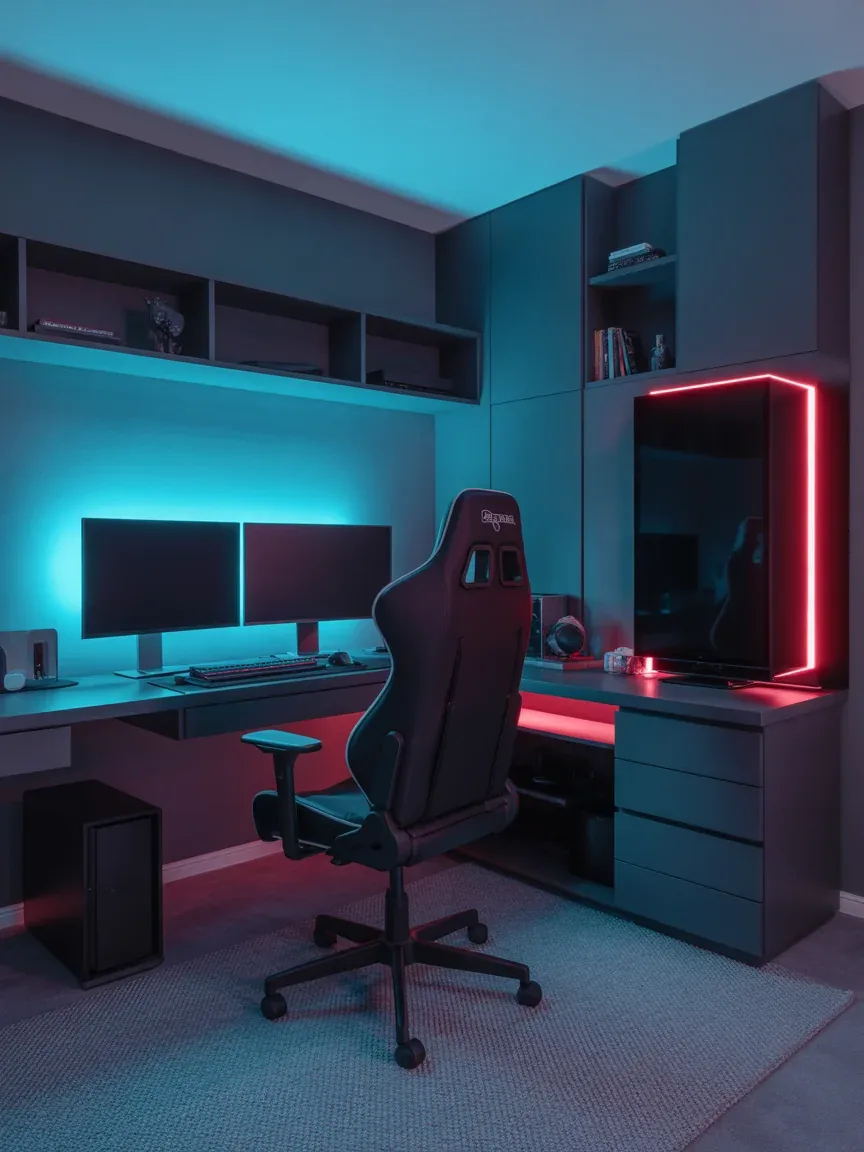 6. High-Tech Gamer Study Room 6. High-Tech Gamer Study Room