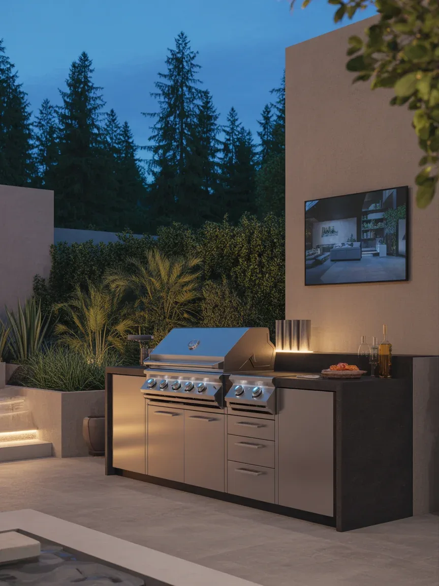 16. High-Tech Smart Outdoor Kitchen 16. High-Tech Smart Outdoor Kitchen