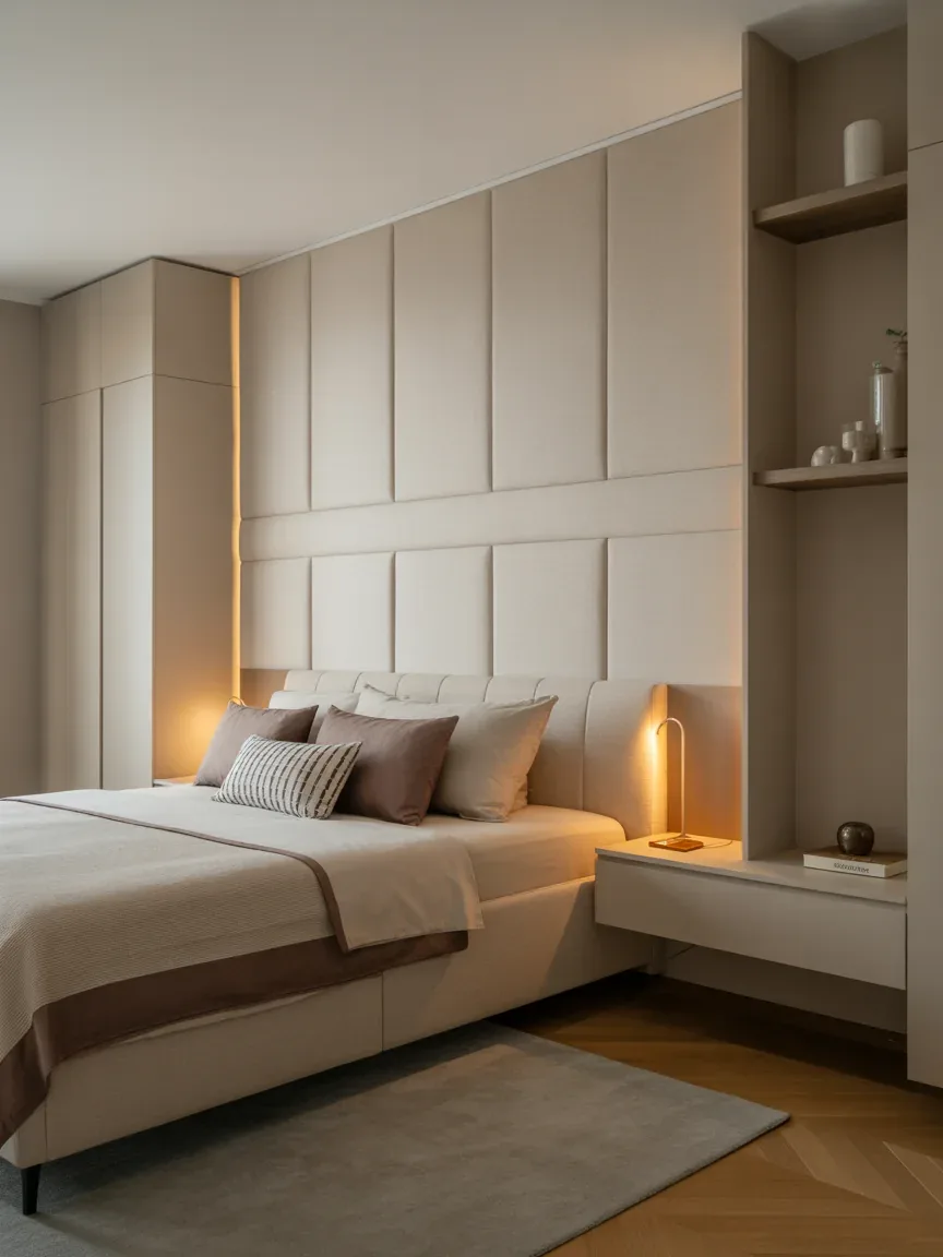 12. Hotel Suite With Built-In Headboard Wall 12. Hotel Suite With Built-In Headboard Wall