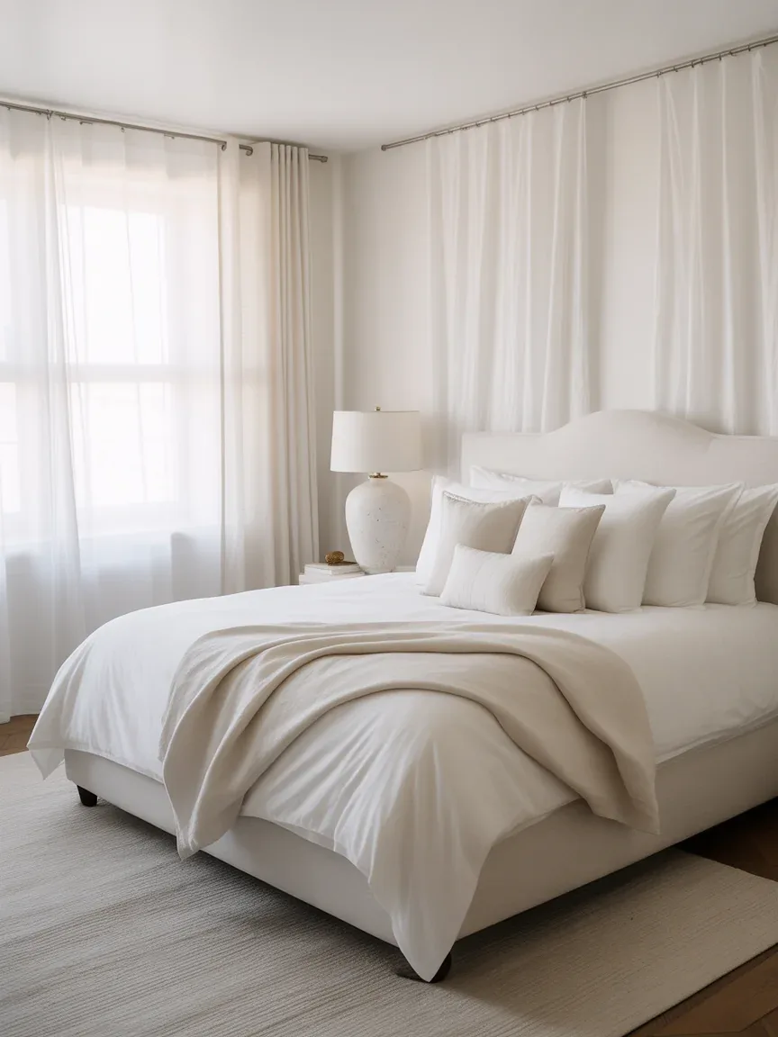 3. Hotel-Style All-White Sanctuary 3. Hotel-Style All-White Sanctuary