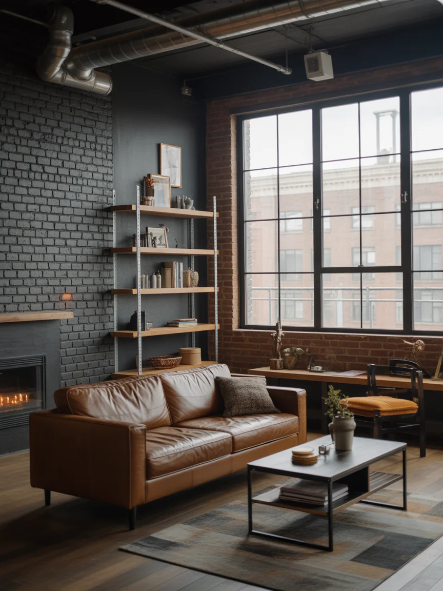 3. Industrial Black Loft Style