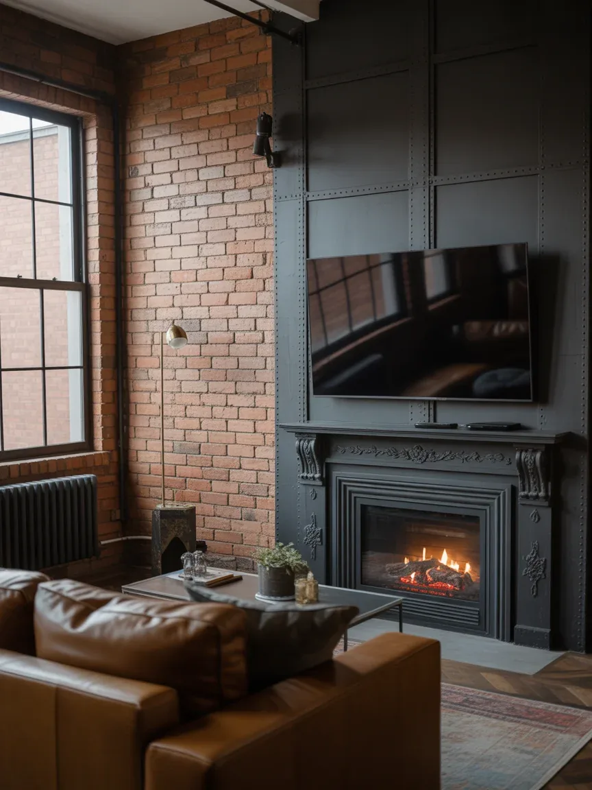 10. Industrial Brick Feature Wall 10. Industrial Brick Feature Wall