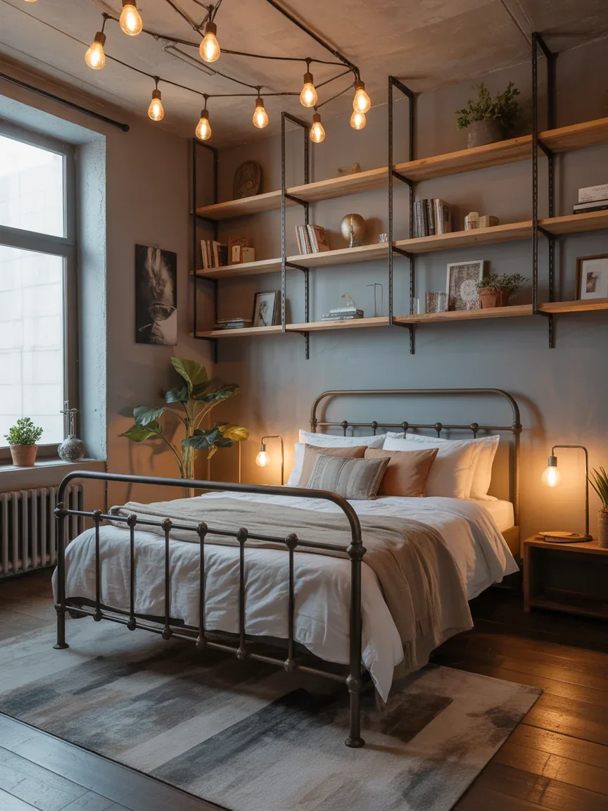 12. Industrial Chic Small Bedroom 12. Industrial Chic Small Bedroom