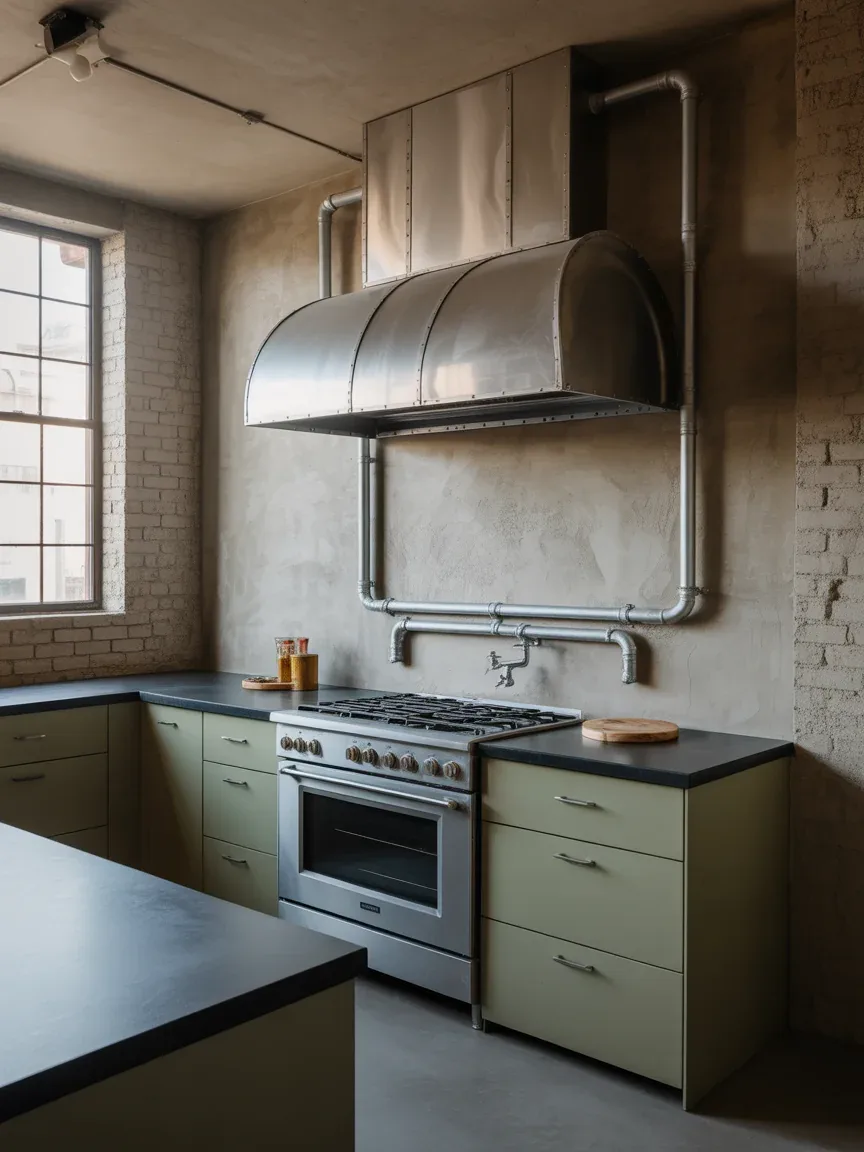 17. Industrial Pipe-Framed Hood Design 17. Industrial Pipe-Framed Hood Design