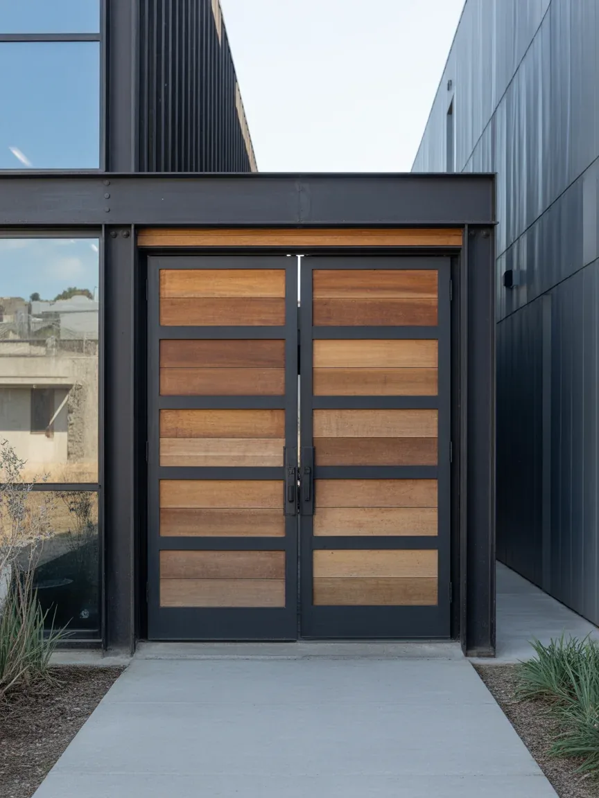 13. Industrial Wood and Metal Mixed Material Doors 13. Industrial Wood and Metal Mixed Material Doors