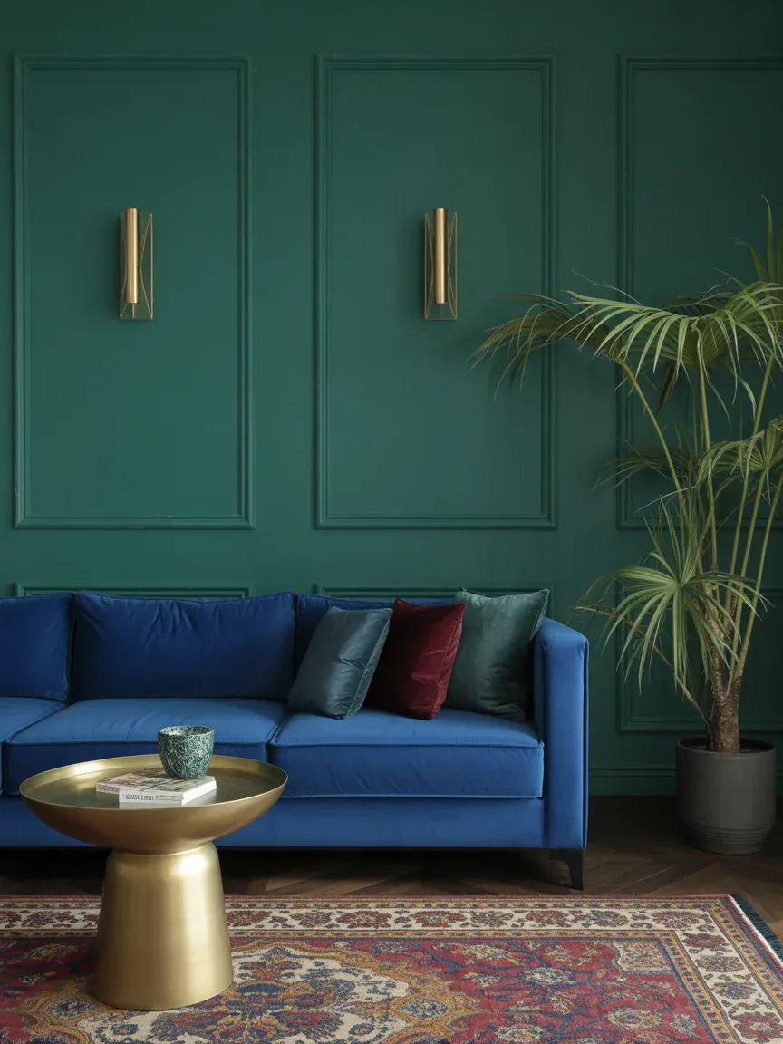 15. Jewel-Tone Paradise With Deep Blue Seating 15. Jewel-Tone Paradise With Deep Blue Seating