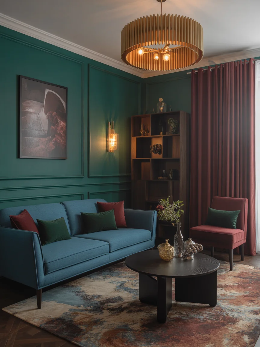 24. Jewel-Toned Luxury With Deep Colors