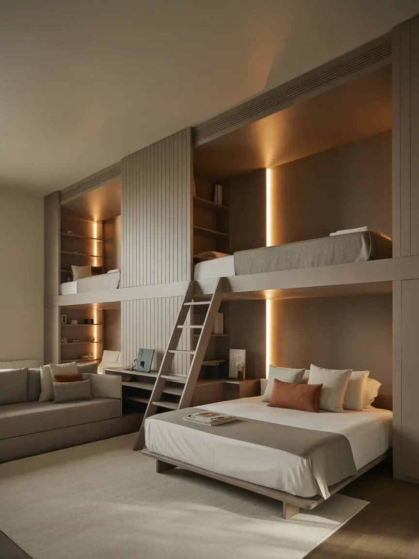 Large Rooms: Make Bunk Beds a Statement Large Rooms: Make Bunk Beds a Statement
