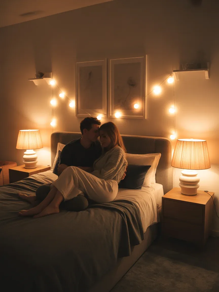 15. Layered Lighting Cozy Setup 15. Layered Lighting Cozy Setup
